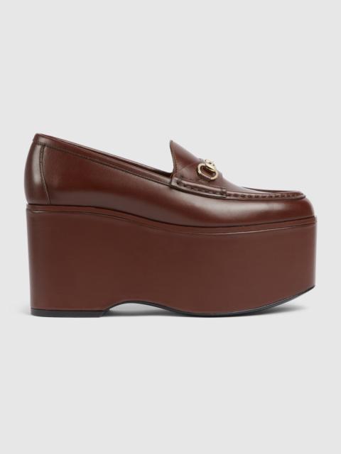 GUCCI Women's Gucci Horsebit platform loafer