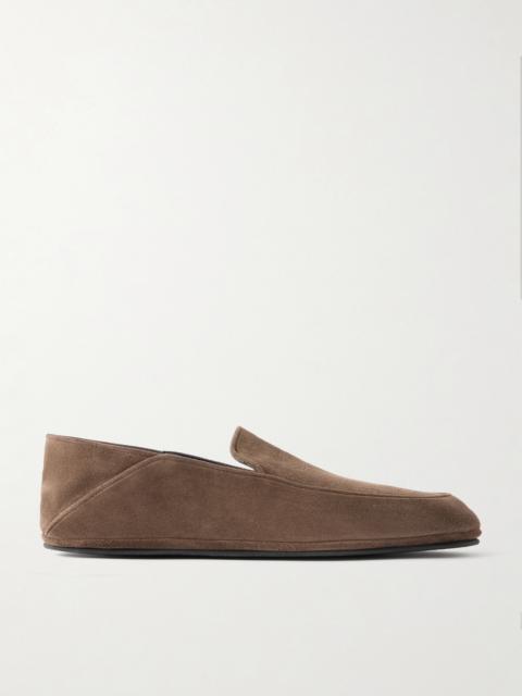 John Lobb Kingston II Collapsible-Heel Suede Loafers