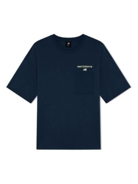 New Balance Logo Print T-Shirt 'Blue' AMT22353-BGV