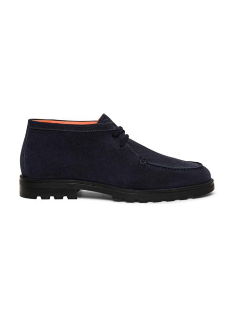 Men’s blue suede desert boot