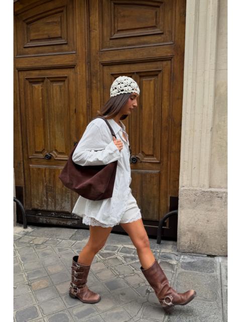 FREE PEOPLE Suzie Suede Slouch Tote