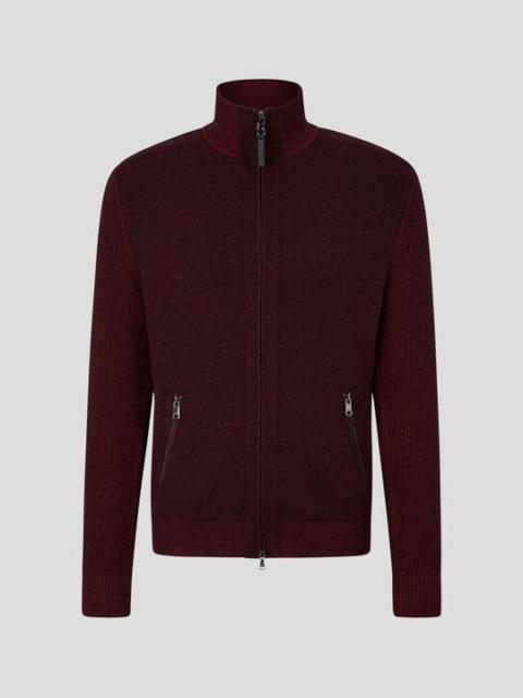 BOGNER Alan Knit jacket in Bordeaux