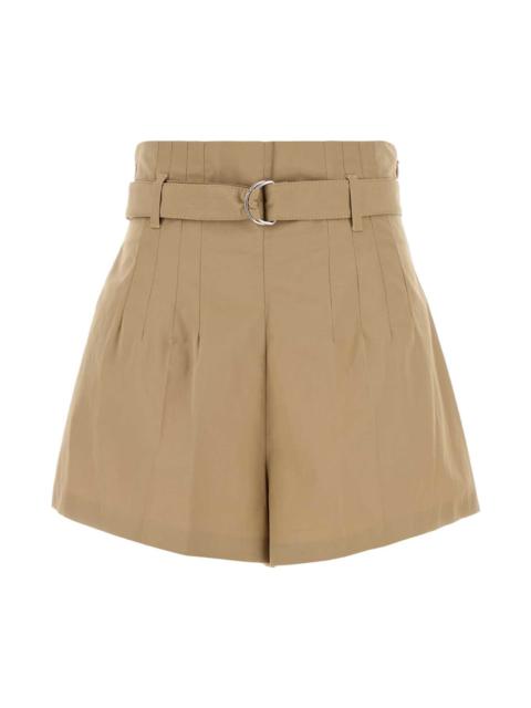 Beige Poplin Shorts