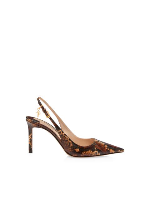 TOM FORD SNAKESKIN ANGELINA SLINGBACK