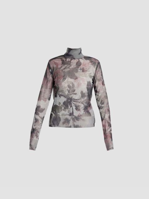 Erdem FLORAL PRINT JACQUARD TURTLENECK