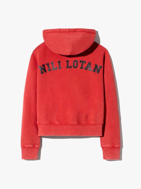 NILI LOTAN CALLIE ZIP UP NL PRINT HOODIE
