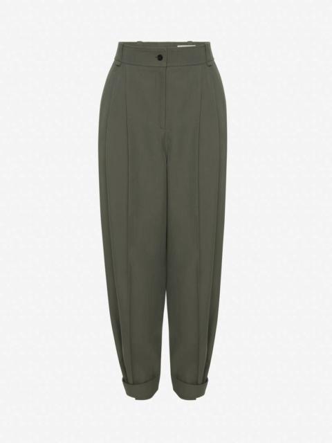Alexander McQueen Women's Military Trousers in Military Green
