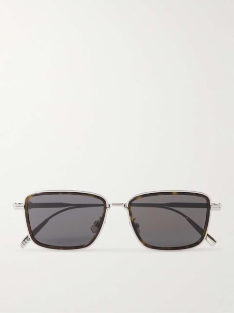 Dior DiorBlacksuit S9U Silver-Tone and Tortoiseshell Acetate D-Frame Sunglasses