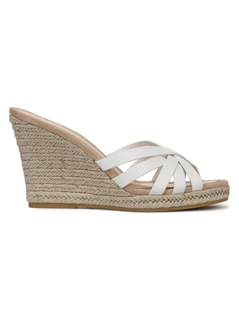 VERONICA BEARD Women's Phylina 90MM Leather Espadrille Wedge Mules - Coconut