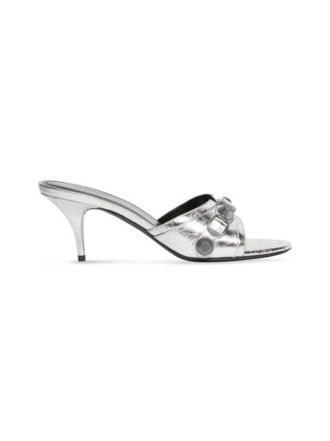 BALENCIAGA cagole 70mm sandal metallized
