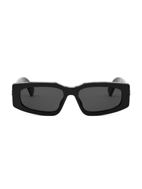 BVLGARI Women's B. ZERO1 54MM Rectangular Sunglasses - Black Dark Grey
