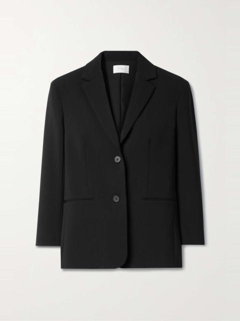 Schoolgirl wool-blend cady blazer