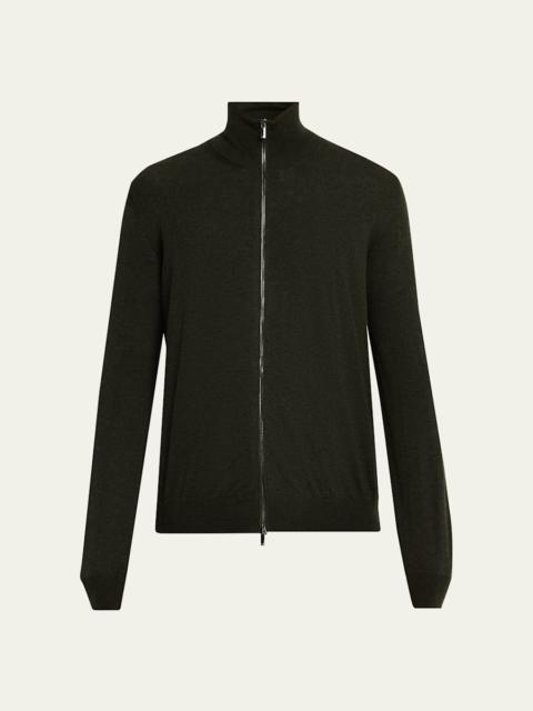 massimo alba Men's Noel Wool and Cotton Full-Zip Sweater