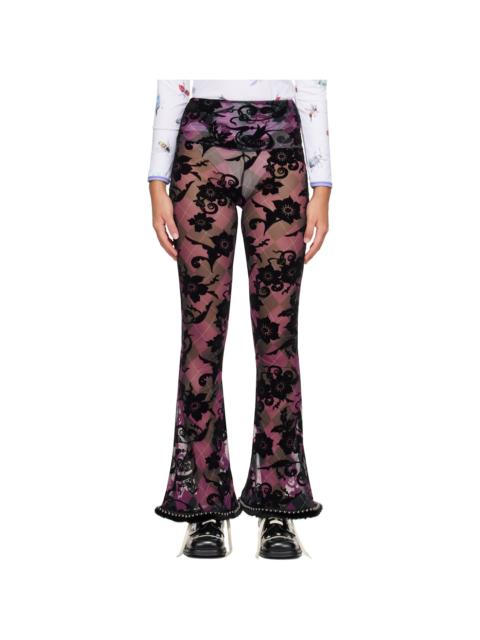 Chopova Lowena Purple Dew Sweeper Mesh Leggings