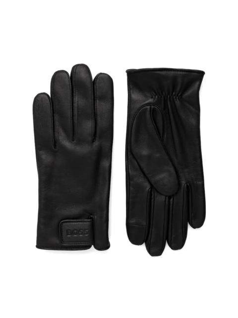 BOSS leather gloves