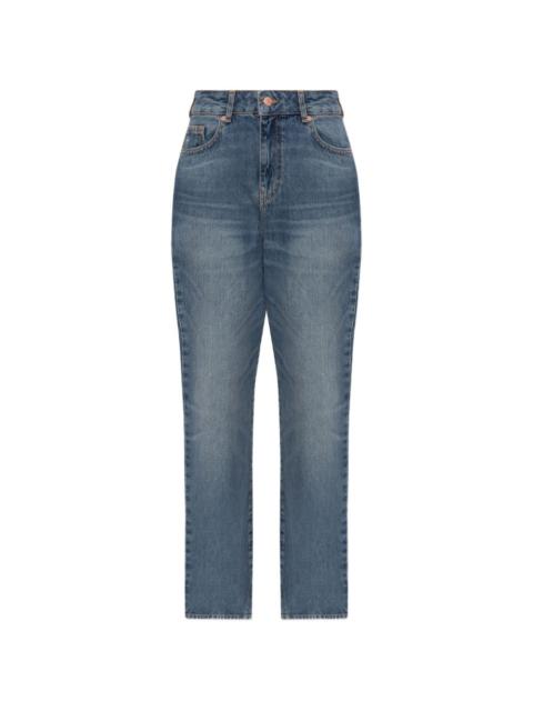 EMPORIO ARMANI pocket cotton straight-leg jeans