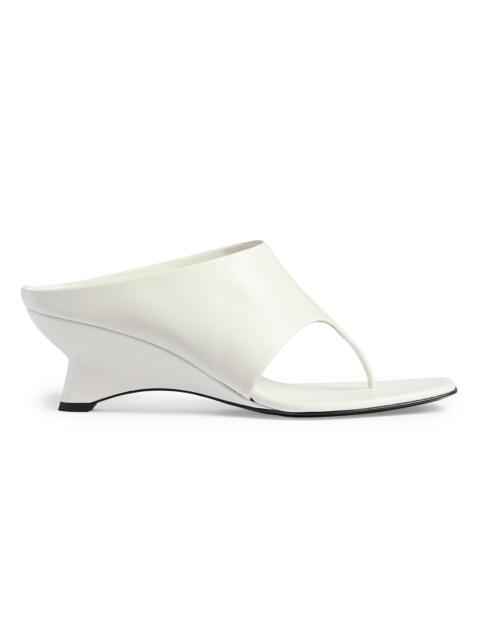 KHAITE Women's Marlow 55MM Leather Sculptural Mules - Chalk
