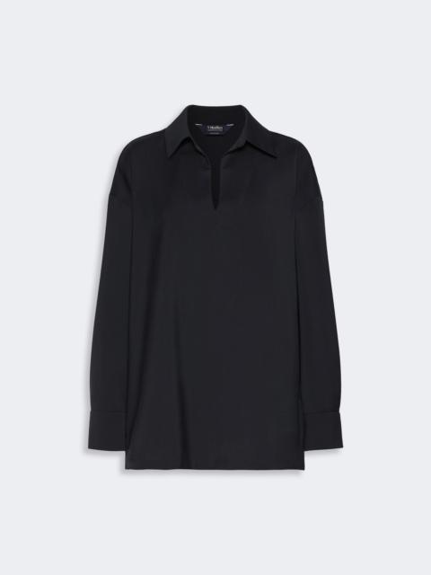 'S Max Mara PREMIER Pure woollen cloth blouse - ULTRAMARINE
