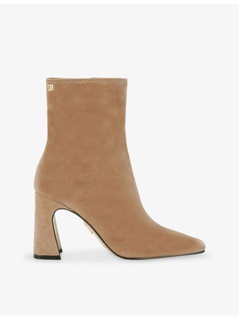 STEVE MADDEN Flares Heeled Suede Ankle Boots