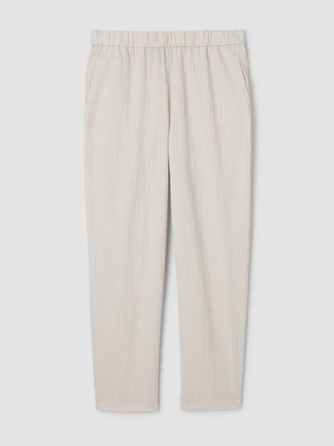EILEEN FISHER Organic Cotton Pucker Check Tapered Pant