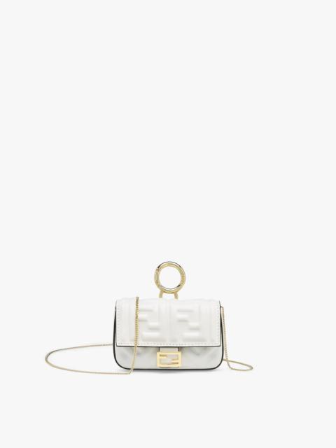 FENDI White nappa leather charm