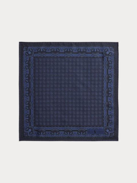 Polo Ralph Lauren Wool-Silk Foulard Pocket Square