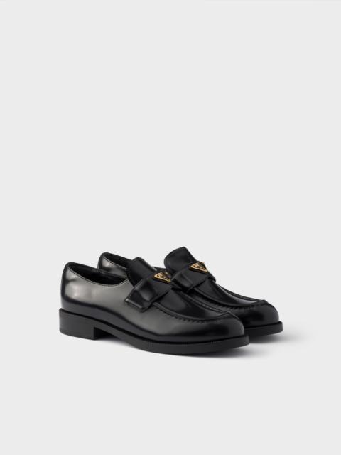 Prada Brushed leather loafers