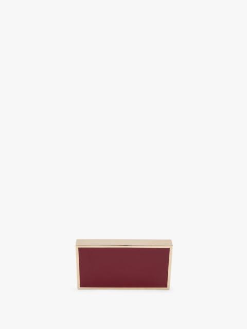 Victoria Beckham Enamel Minaudière In Burgundy