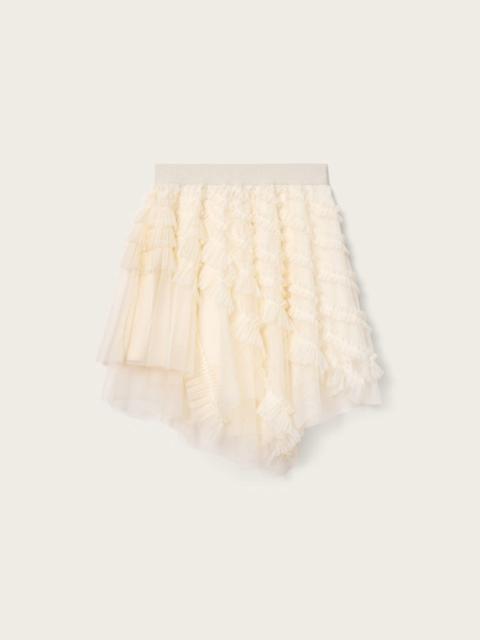 ALLSAINTS JAYDE RUFFLED TULLE MINI SKIRT