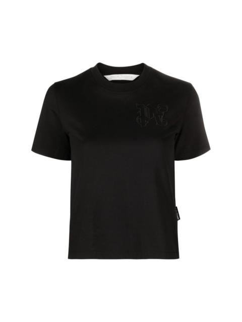 Palm Angels logo-embroidered cotton T-shirt