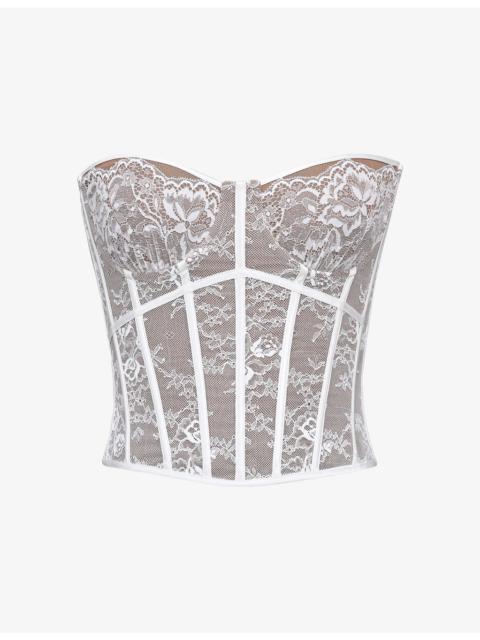 House of CB Ayana Corset Lace and Satin Top
