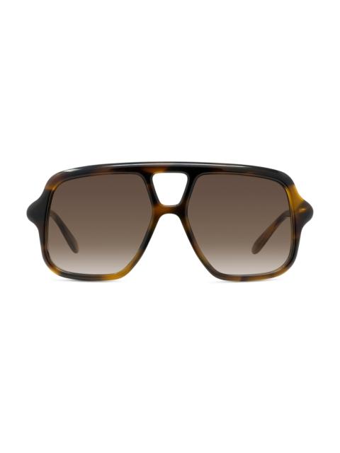 Loewe Men's Slim 54MM Rectangular Sunglasses - Dark Havana Brown
