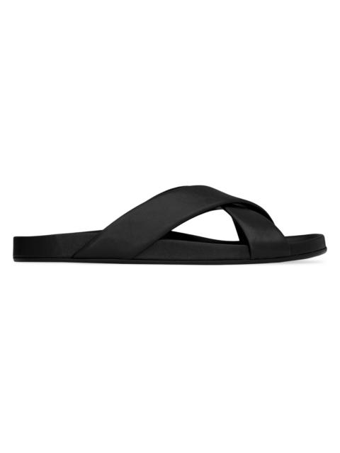 SAINT LAURENT Men's Nichols Slides in Smooth Leather - Black