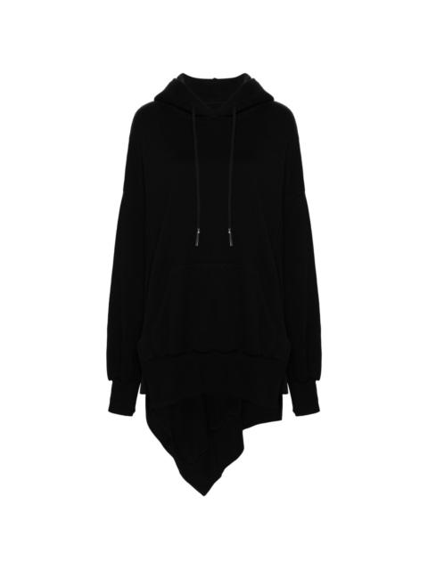 drop-shoulder asymmetric hoodie