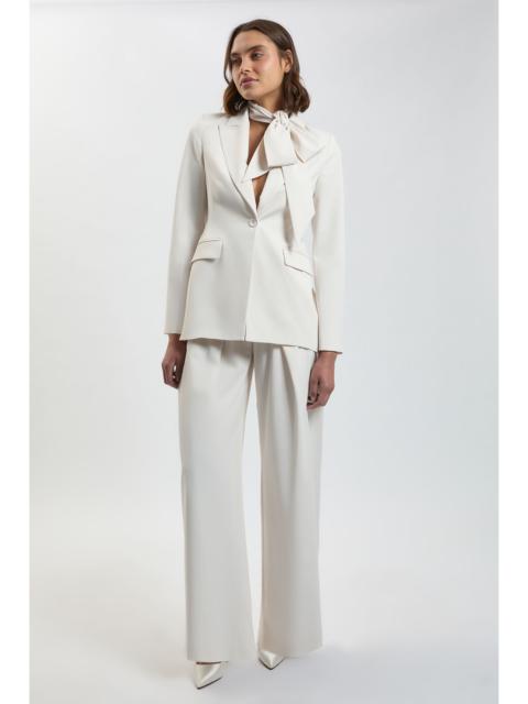 KAREN MILLEN Compact Viscose Wide Leg Tailored Trouser