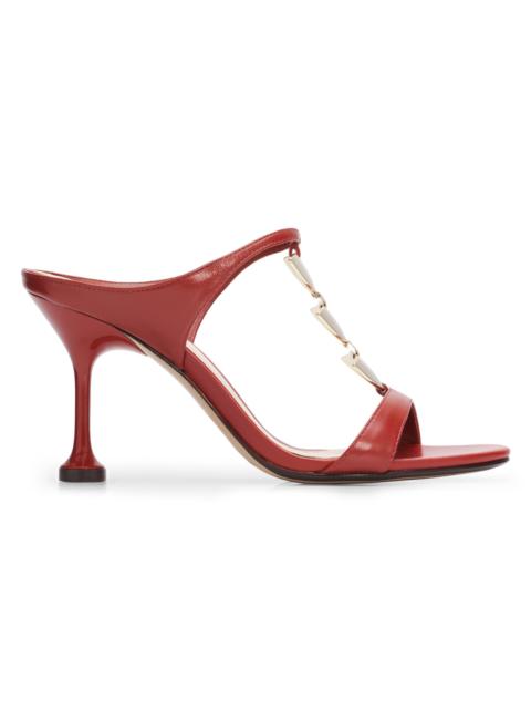 ALEXANDRE BIRMAN Women's Lia 85MM Leather T-Strap Sandals - Henna