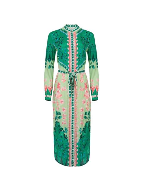 SALONI floral-print midi dress
