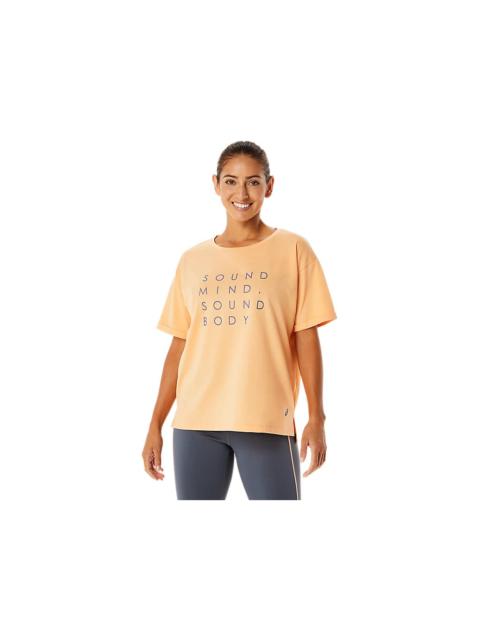 Asics (WMNS) ASICS Training Core Relaxed Graphic T-Shirt 'Orange'  2032C717-800