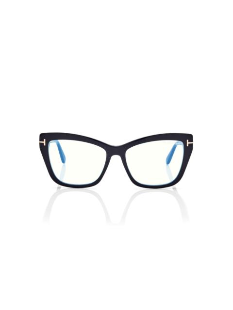TOM FORD BLUE BLOCK SQUARE CAT EYE OPTICALS