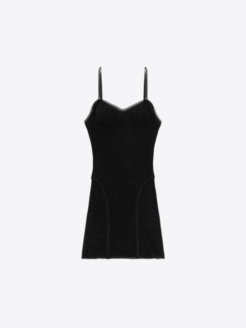 AREA GIRLY RIB KNIT MINI DRESS