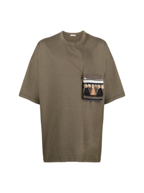 Tribal-motif cotton T-shirt