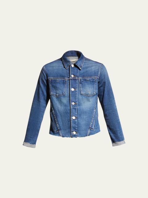 L'AGENCE Janelle Slim Raw-Edge Jacket