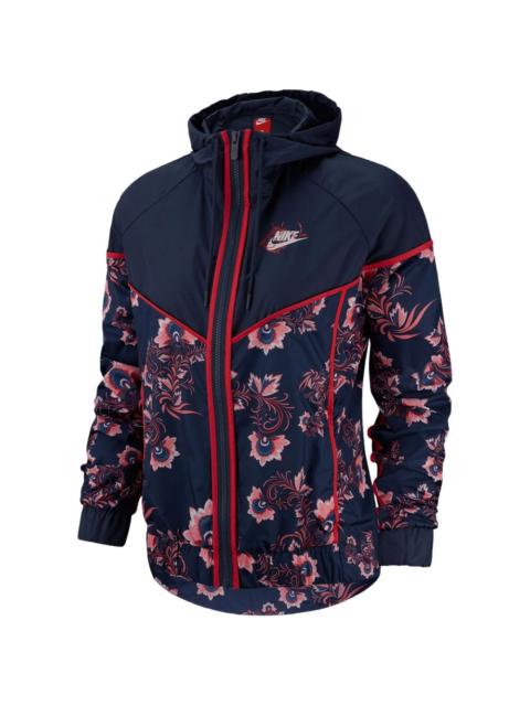 Nike floral-print windbreaker