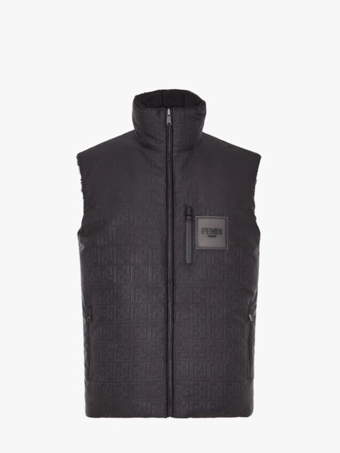 FENDI Black fabric reversible vest