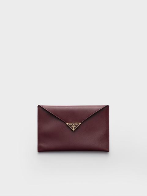 Prada Saffiano leather envelope clutch