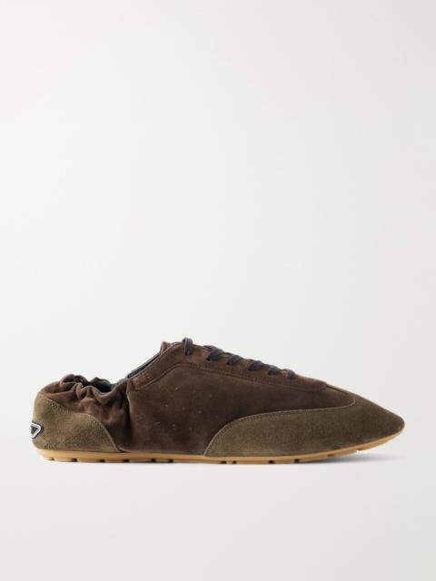 SAINT LAURENT Lewis 05 Logo-Appliquéd Suede Sneakers