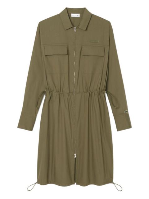 LACOSTE zip-front drawstring dress