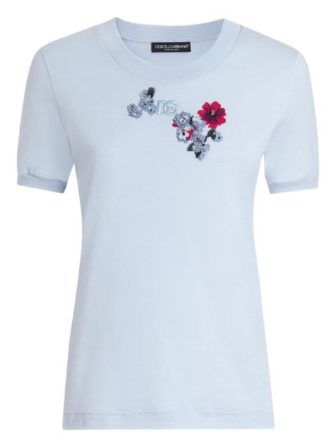 Dolce & Gabbana floral-detail T-shirt