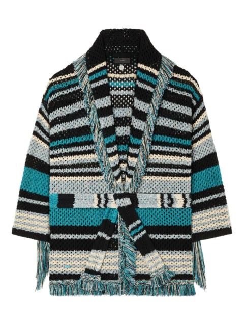 Alanui Ocean Stripes fringed cardigan