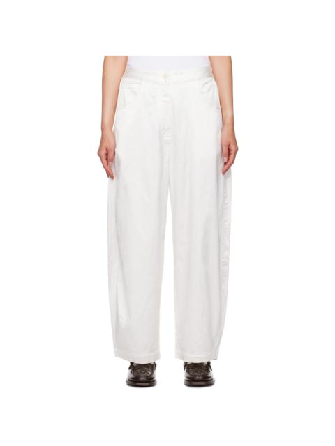 CORDERA White Curved Trousers
